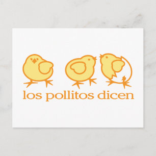 Briefkaart van Los Pollitos Dicen
