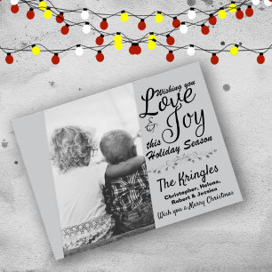 Briefkaart van Love & Joy Silver-kerstfeestdag