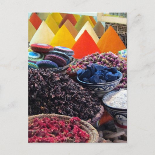 briefkaart van marrakech - marktprijzen (Voorkant)