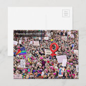 Briefkaart van Memorabilia voor vrouwenmars (Voorkant / Achterkant)