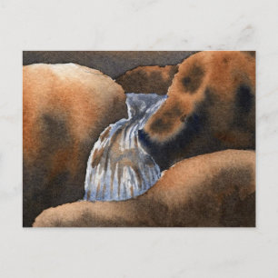 Briefkaart van meren en streams