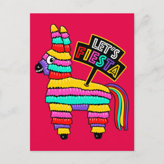 Briefkaart van Mexicaanse donkey piñata