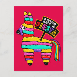 Briefkaart van Mexicaanse donkey piñata