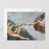 Briefkaart van Michelangelo's Sistine Chapel (Voorkant / Achterkant)