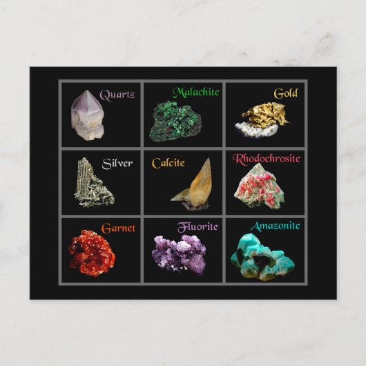 Briefkaart van mineraal Collectie (Voorkant)