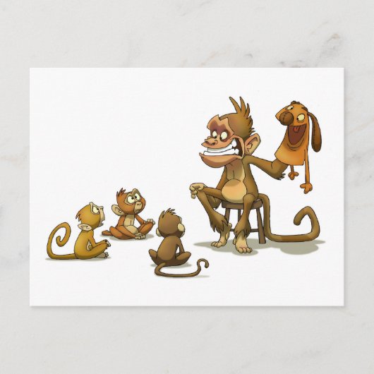 Briefkaart van Monkey Puppet (Voorkant)