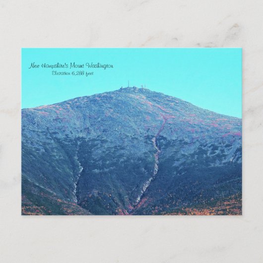 Briefkaart van Mount Washington (Voorkant)