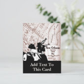  Briefkaart van New Orleans Map (Staand voorkant)