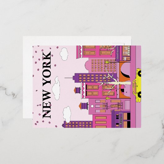 Briefkaart van New York (Voorkant / Achterkant)