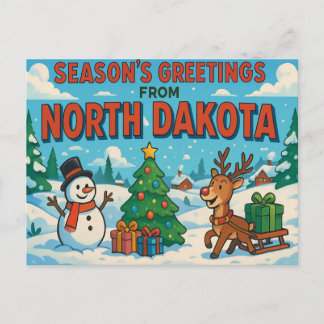 BRIEFKAART VAN NORTH DAKOTA