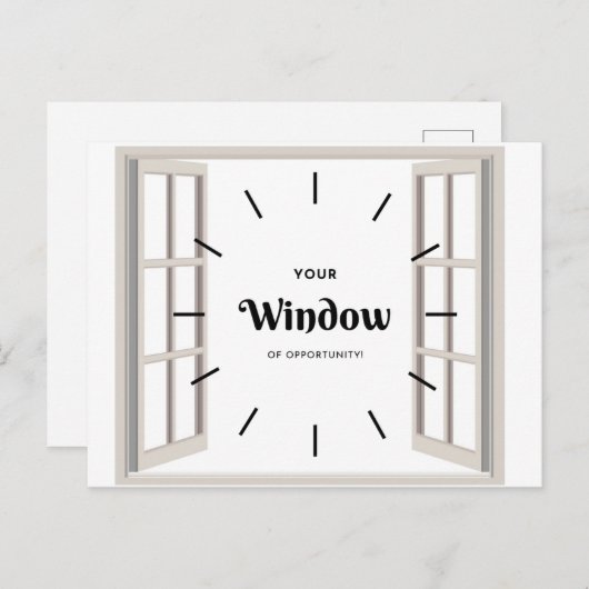 Briefkaart van opportuniteit (Voorkant / Achterkant)