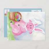 Briefkaart van paasvarkens (Voorkant / Achterkant)