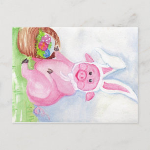 Briefkaart van paasvarkens