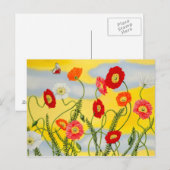 Briefkaart van papaver (Voorkant / Achterkant)