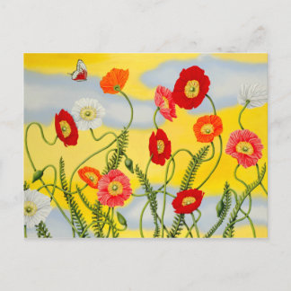 Briefkaart van papaver