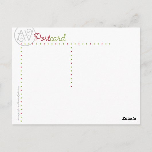 Briefkaart van papaver (Achterkant)