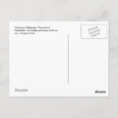 Briefkaart van Pocahontas met haar zoon. (Achterkant)