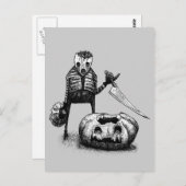 Briefkaart van pompoencarver (Voorkant / Achterkant)
