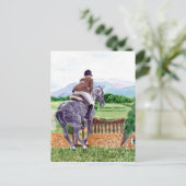 Briefkaart van pomppaarden (Staand voorkant)