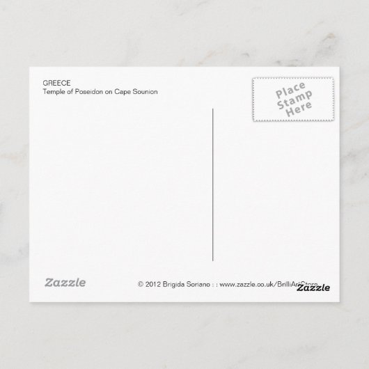 Briefkaart van Poseidon (Achterkant)