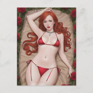 Briefkaart van Red Lingerie