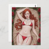 Briefkaart van Red Lingerie (Voorkant / Achterkant)