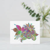 briefkaart van regenboogbouquet (Staand voorkant)