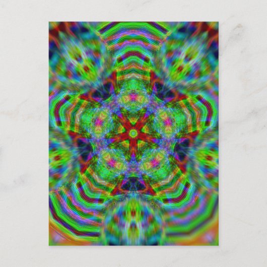 Briefkaart van regenboogdelica (Voorkant)