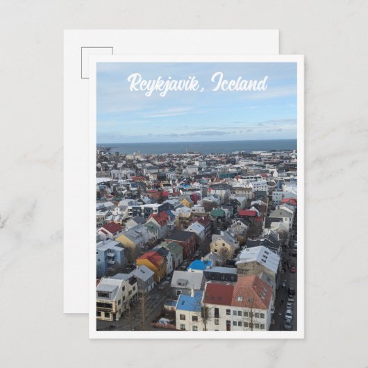 Briefkaart van Reykjavik (Voorkant / Achterkant)