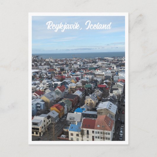 Briefkaart van Reykjavik (Voorkant)
