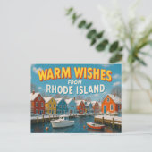 BRIEFKAART VAN RHODE ISLAND (Staand voorkant)