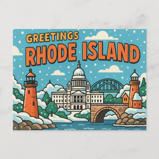 BRIEFKAART VAN RHODE ISLAND (Voorkant)