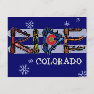 Briefkaart van Ride Colorado-snowboard