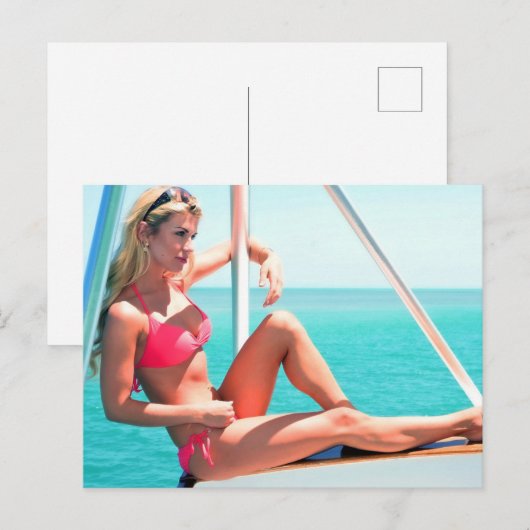 Briefkaart van Roze Bikini (Voorkant / Achterkant)