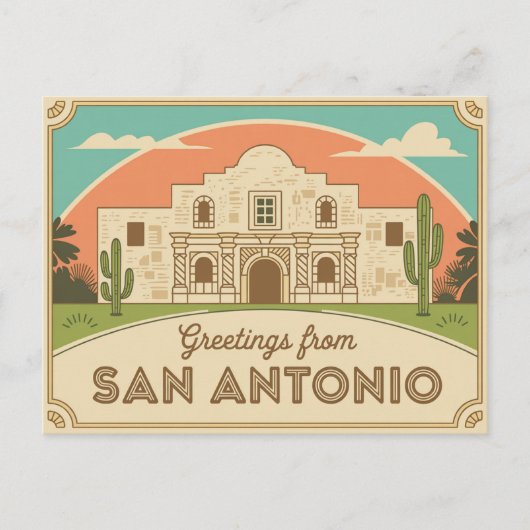 Briefkaart van San Antonio | Groeten van (Voorkant)