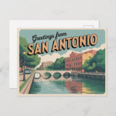 Briefkaart van San Antonio | Groeten van (Voorkant / Achterkant)