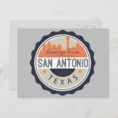 Briefkaart van San Antonio Texas (Voorkant / Achterkant)