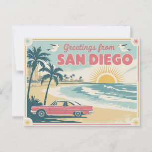 Briefkaart van San Diego Groeten van
