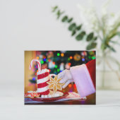 briefkaart van santa claus koekjes (Staand voorkant)