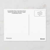 Briefkaart van Savannah Georgia (Achterkant)