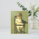  Briefkaart van schroot met zoete Baby (Staand voorkant)