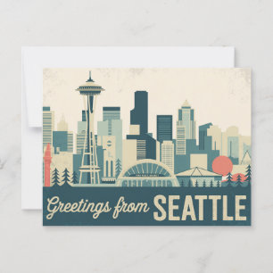 Briefkaart van Seattle Groeten uit Seattle