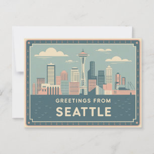 Briefkaart van Seattle Groeten uit Seattle