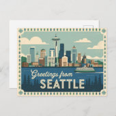  Briefkaart van Seattle | Groeten uit Seattle (Voorkant / Achterkant)