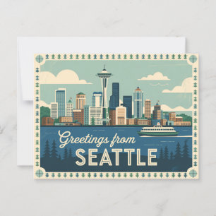 Briefkaart van Seattle Groeten uit Seattle