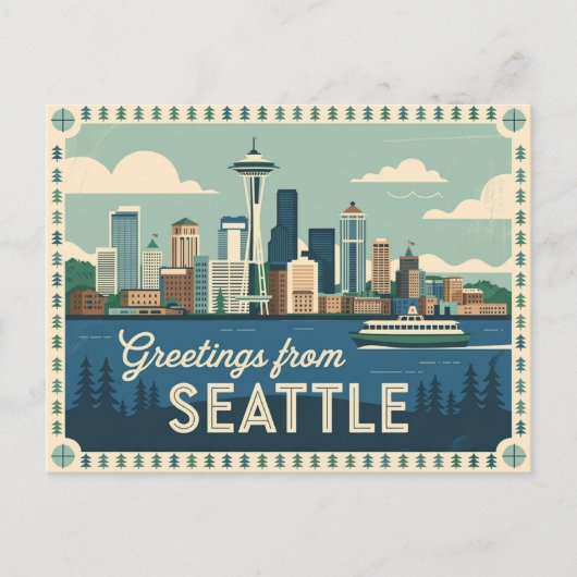  Briefkaart van Seattle | Groeten uit Seattle (Voorkant)