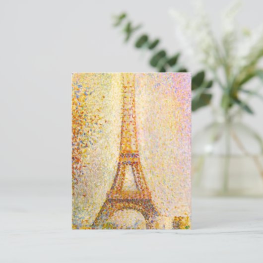 Briefkaart van Seurat Eiffel Tower (Staand voorkant)