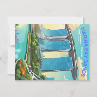 Briefkaart van Singapore