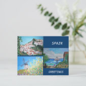 Briefkaart van Spaanse groeten (Staand voorkant)