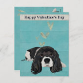 BRIEFKAART VAN SPANIEL VALENTIJNS (Voorkant / Achterkant)
